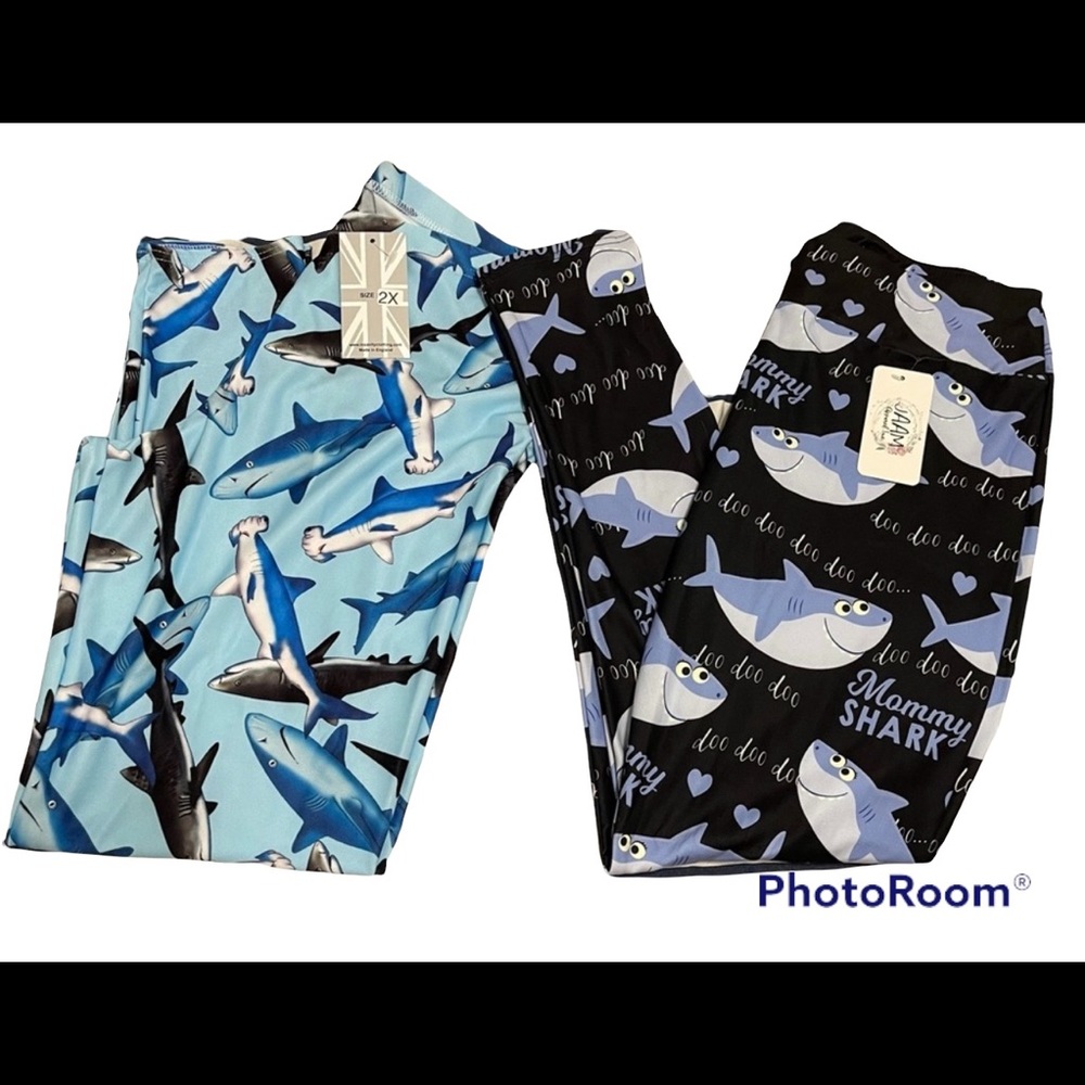 Shark leggings, new with tags, never worn